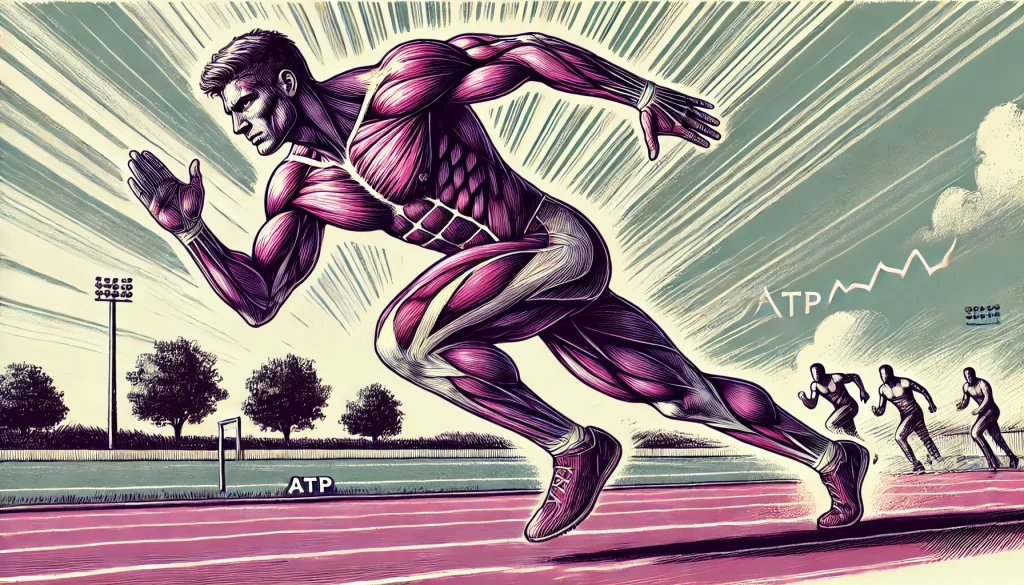 Illustration of a man sprinting