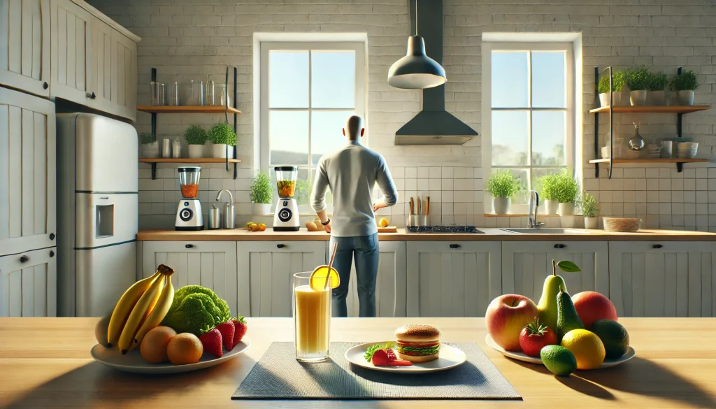 An image of a man standing in a kitchen